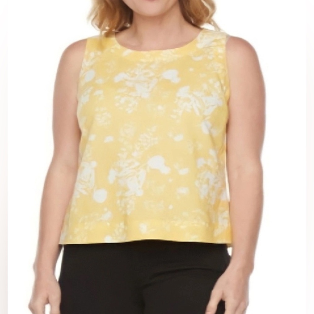 Liz Claiborne yellow floral top